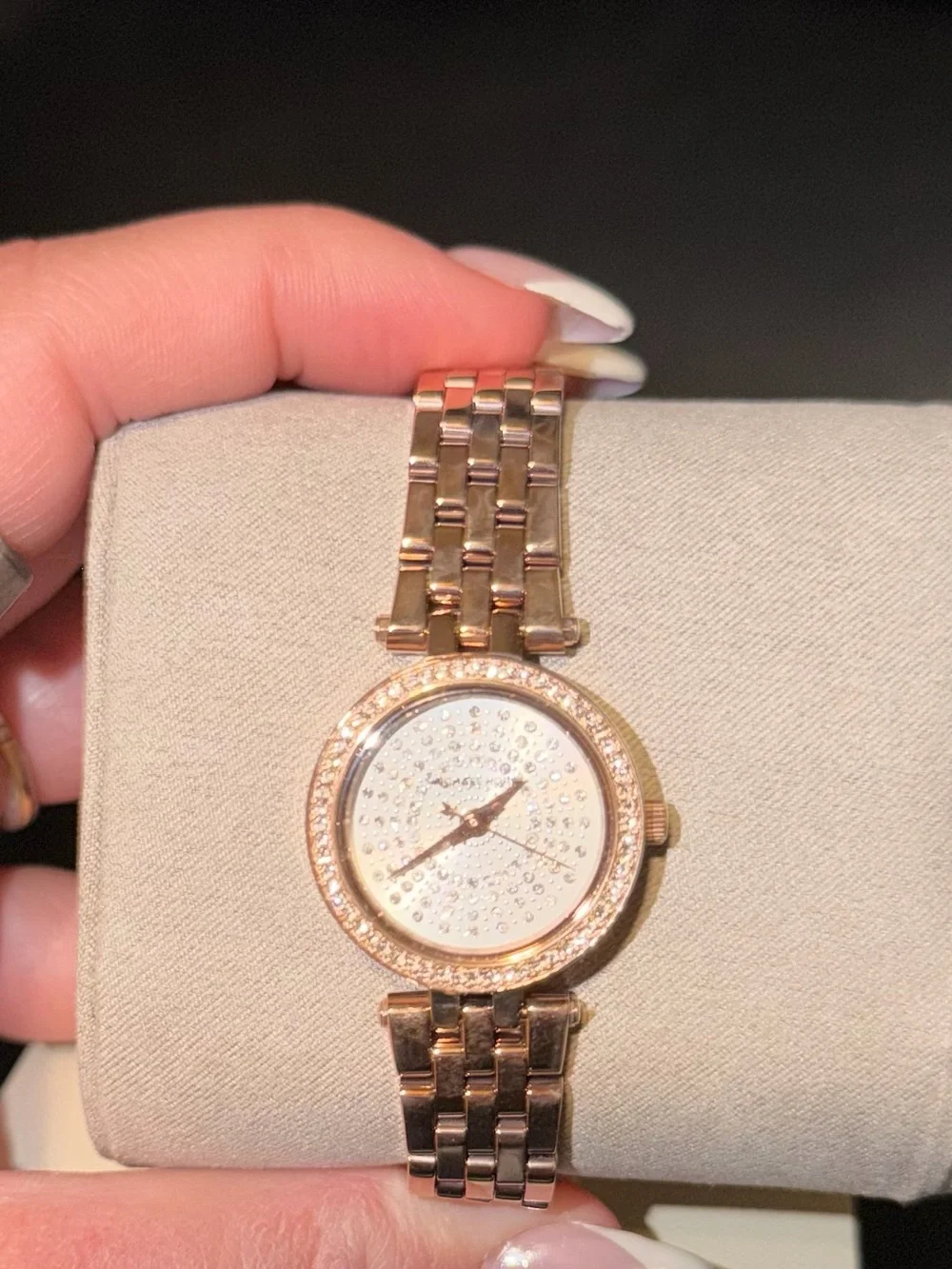 Michael Kors Rose Gold Crystal Dial Women's Bracelet Watch